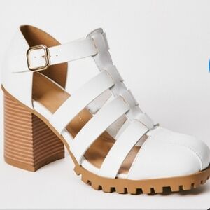 Hazel Block Heeled Pump.